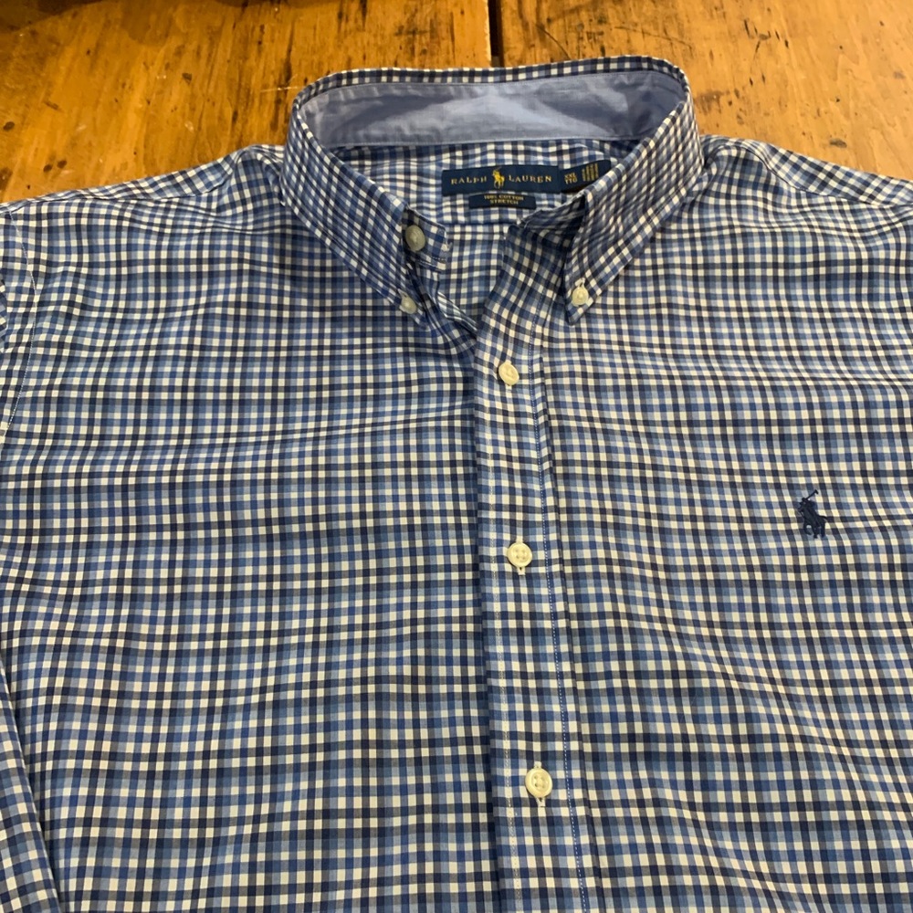 Men’s Ralph Lauren Checkered Collared Shirt - Picture 2 of 4